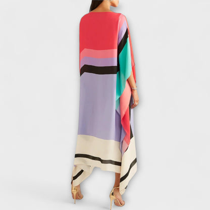 Elenora - Lockerer Schnitt Geometrischer Kaftan
