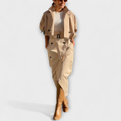 Lyra - Eleganter Midi-Rock mit Taschen