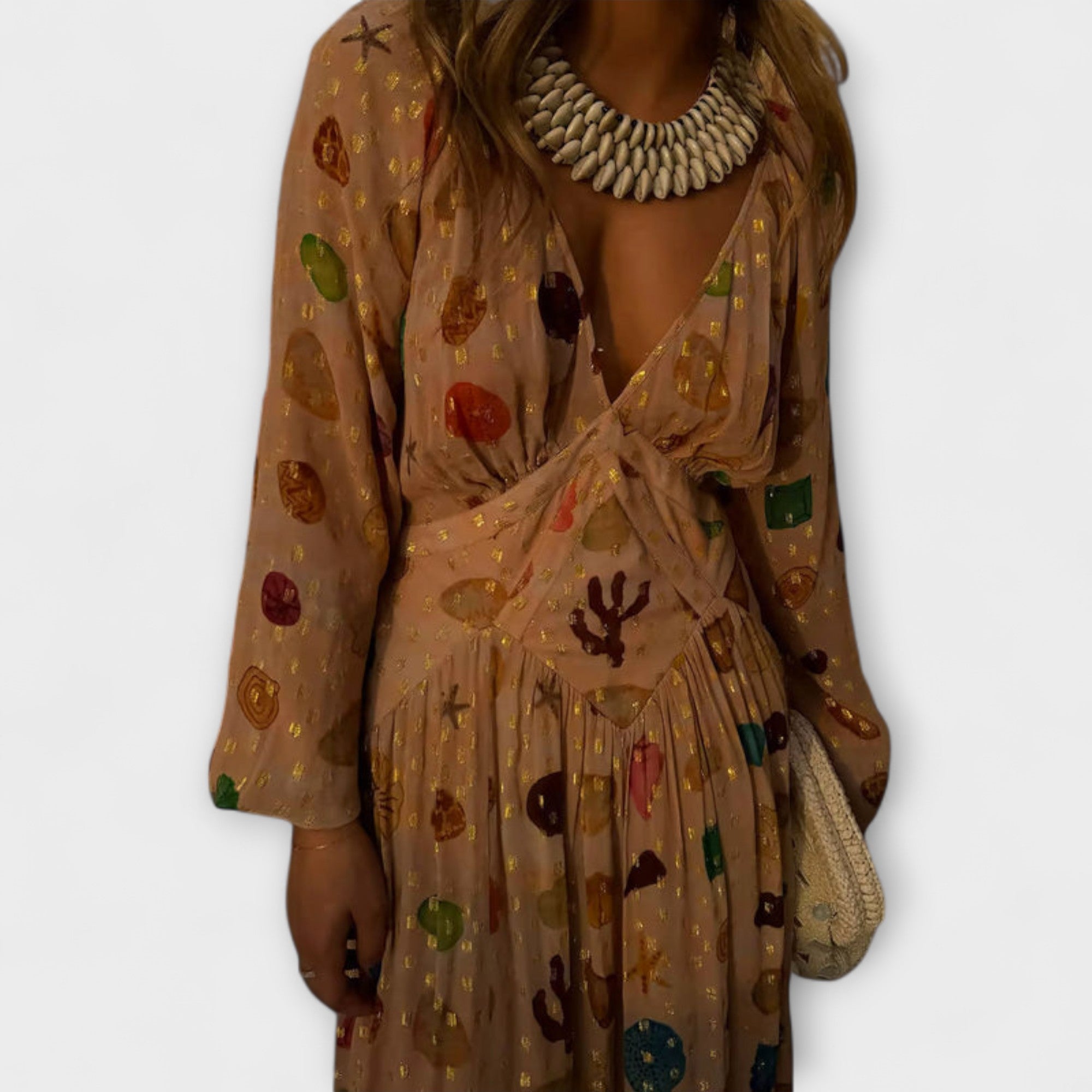 Lauren - Petite Muschel-Print Kleid