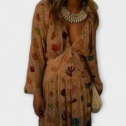 Lauren - Petite Muschel-Print Kleid