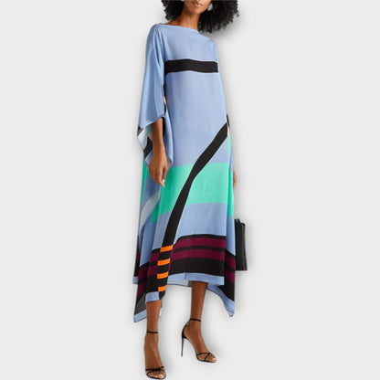 Elenora - Lockerer Schnitt Geometrischer Kaftan
