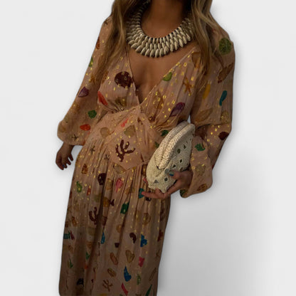 Lauren - Petite Muschel-Print Kleid