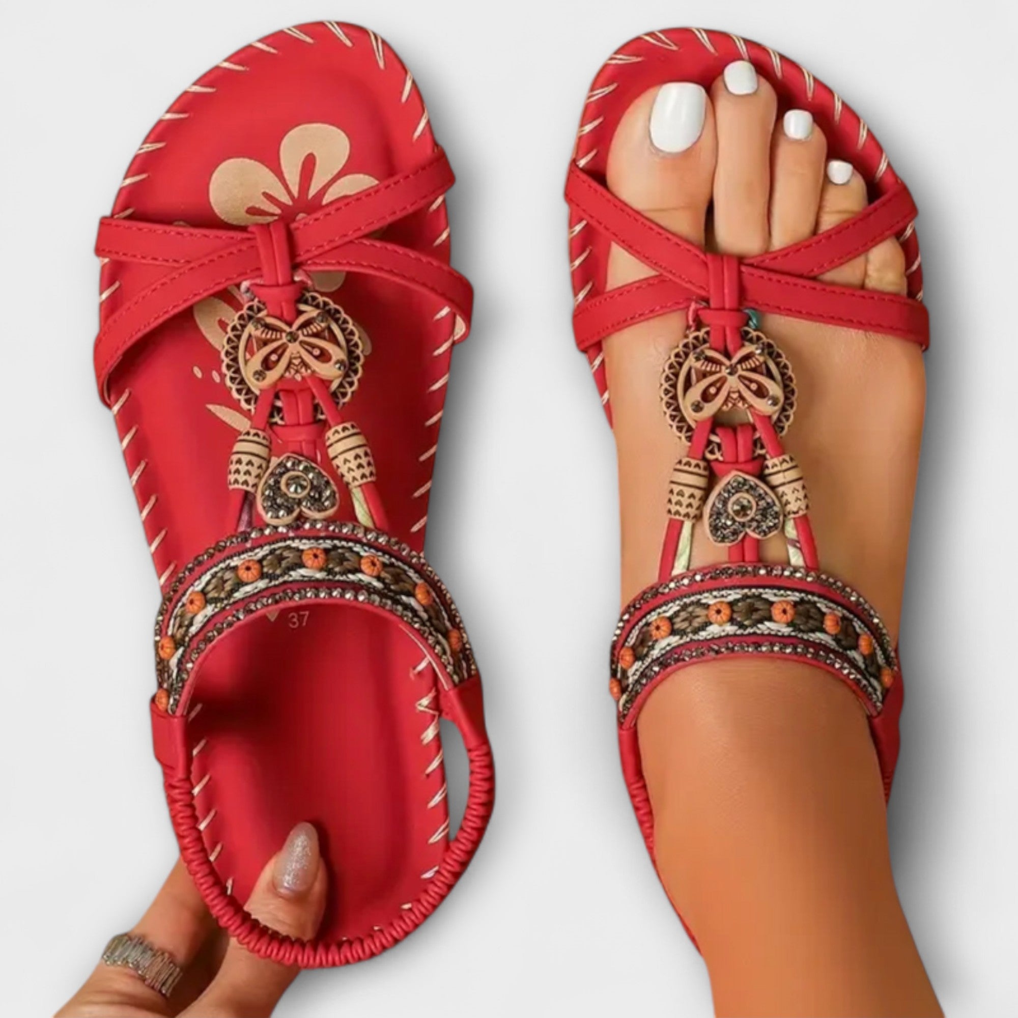 Claudia - Orthopädische Ibiza-inspirierte Sandalen