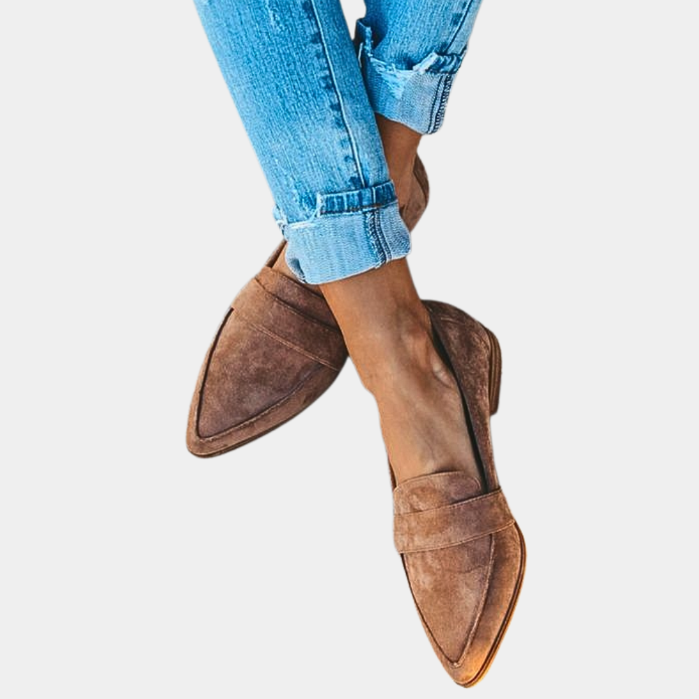 Elora - Elegante Damen Leder Slipper