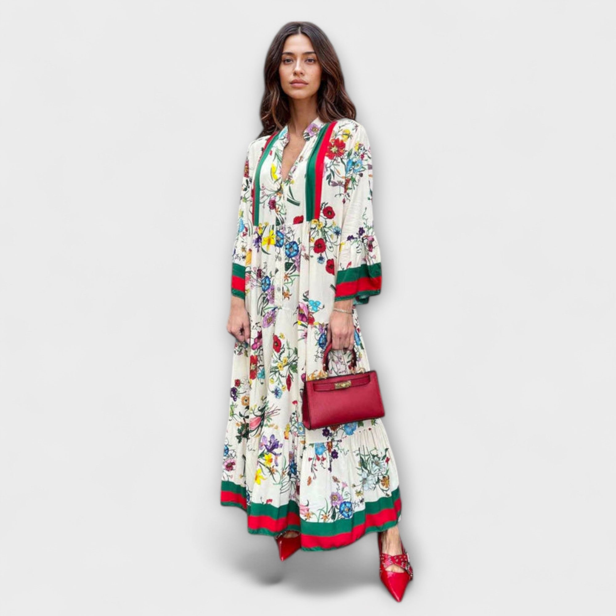 Oriana - Maxikleid mit floralem Muster