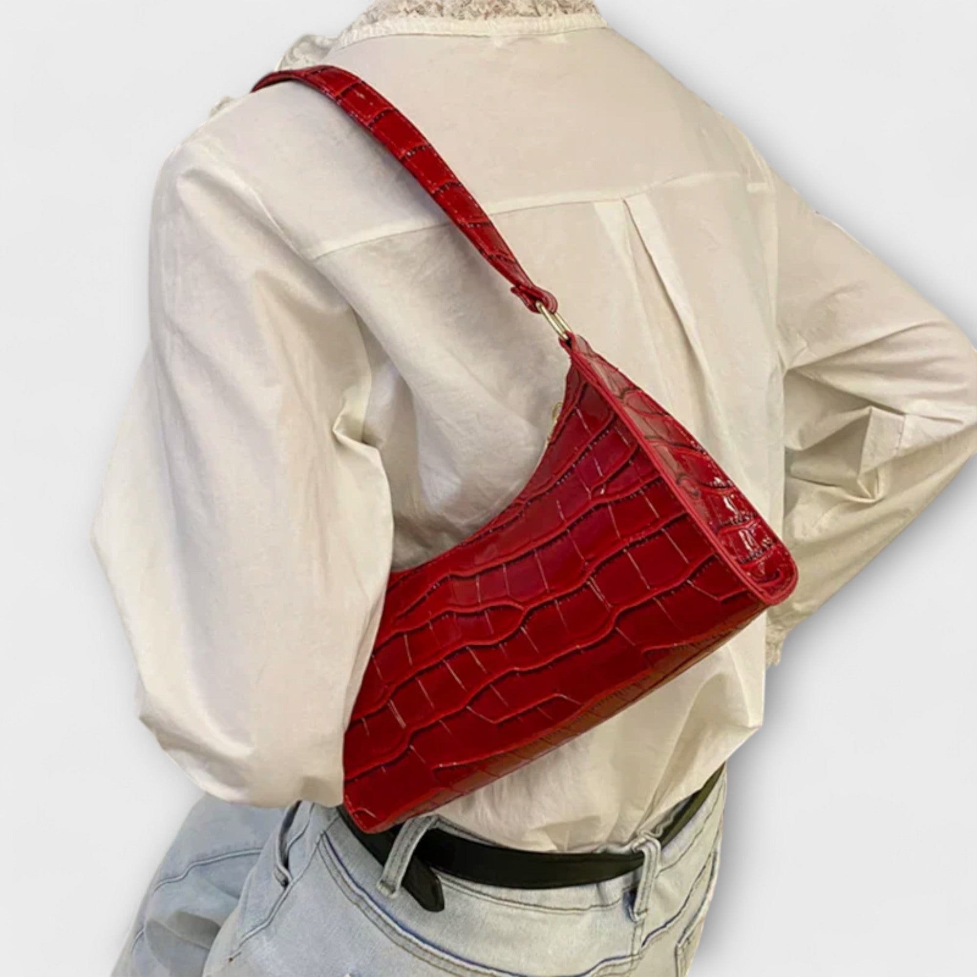 Aurellia. - Glänzende Lederhandtasche