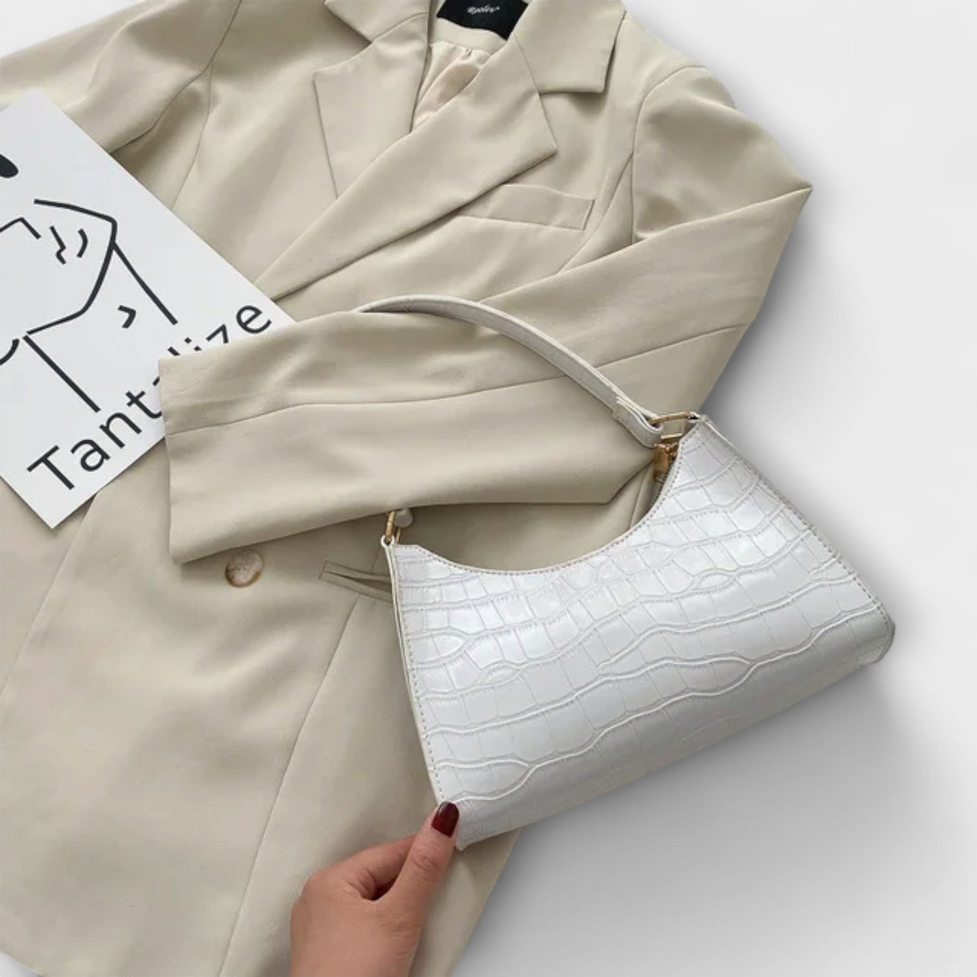 Aurellia. - Glänzende Lederhandtasche