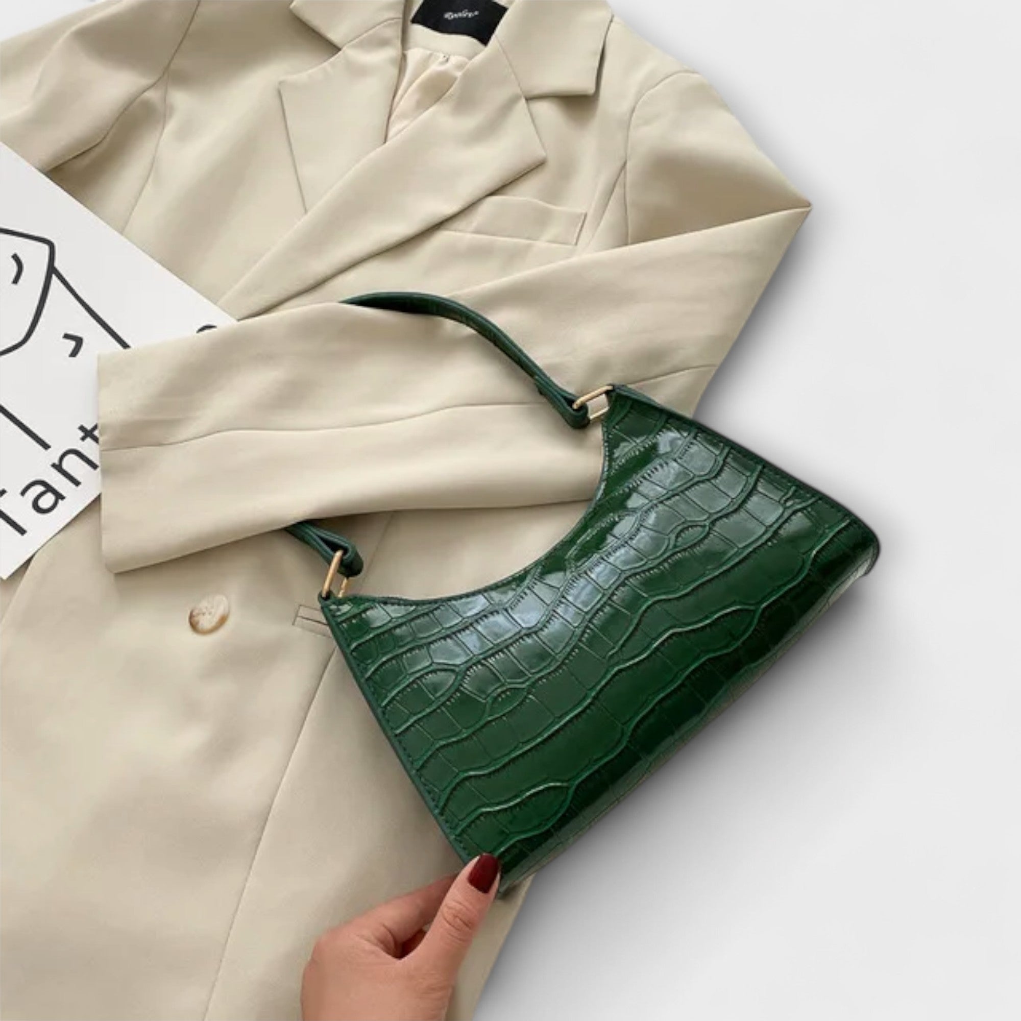 Aurellia. - Glänzende Lederhandtasche