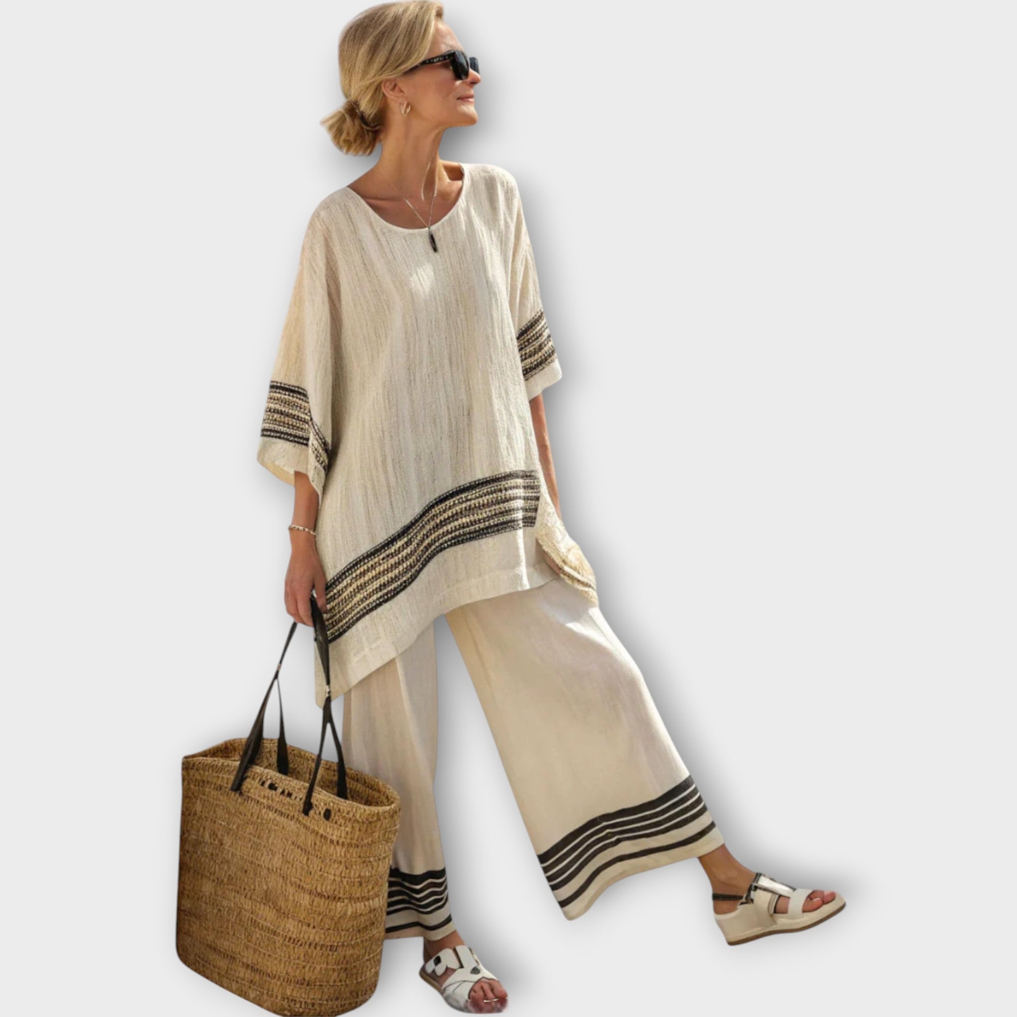 Anila - Elegantes Zweiteiliges Set mit Streifendesign