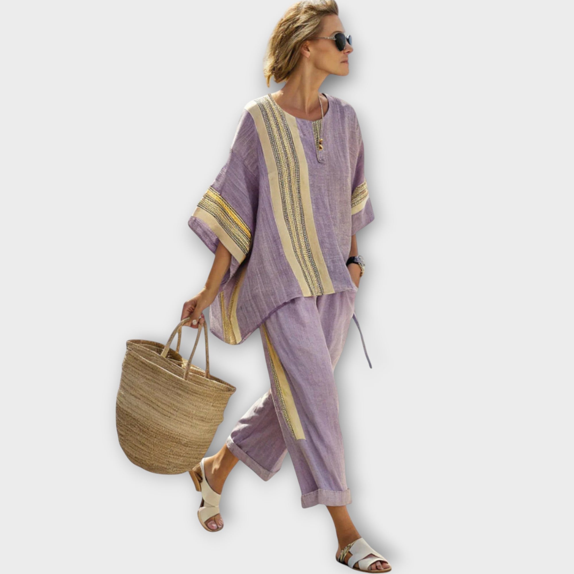 Anila - Elegantes Zweiteiliges Set mit Streifendesign