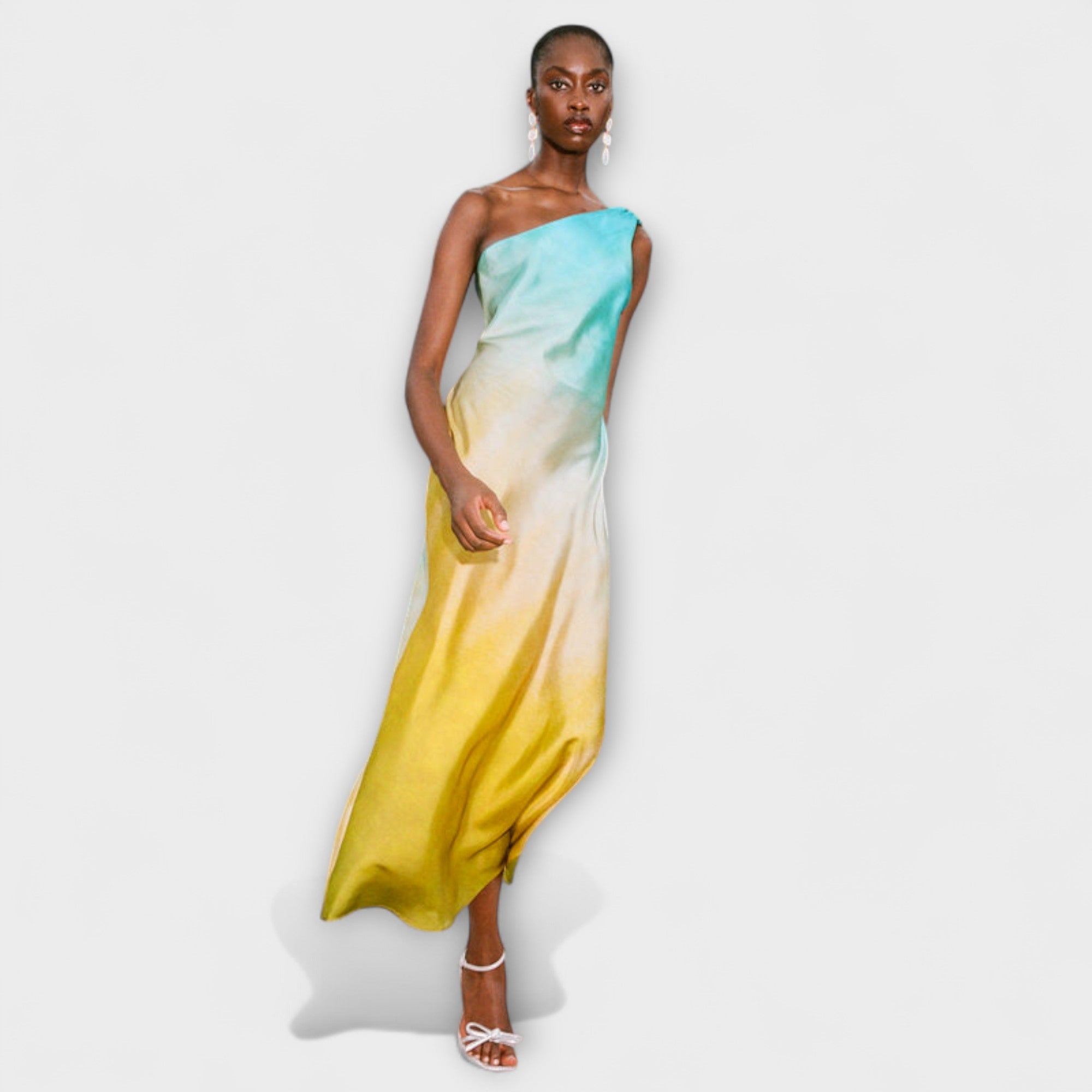 Arabella - Ein-Schulter Midi Kleid