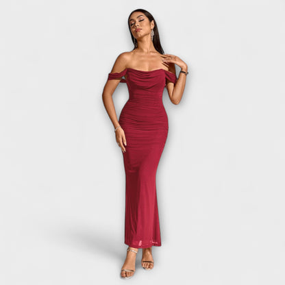 Ione - Off-Shoulder Rüschenshirt-Kleid