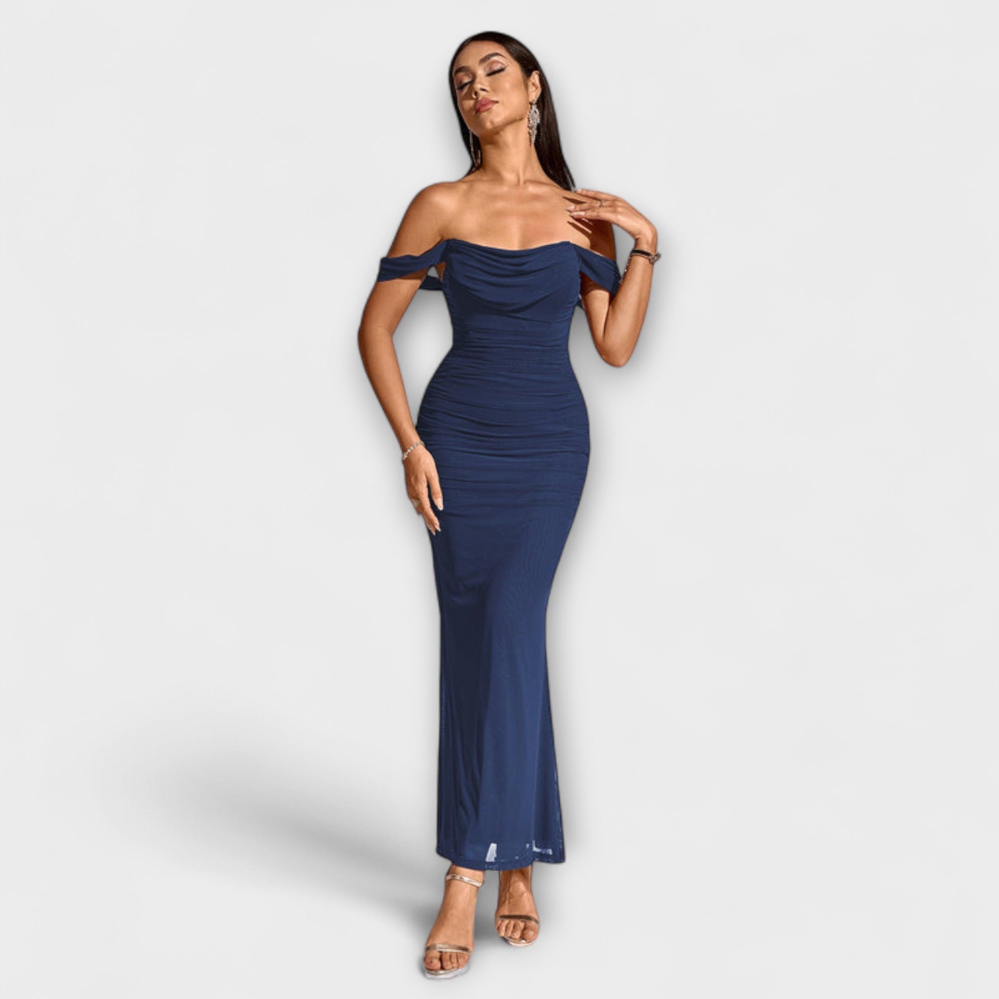 Ione - Off-Shoulder Rüschenshirt-Kleid