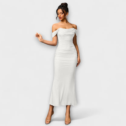 Ione - Off-Shoulder Rüschenshirt-Kleid