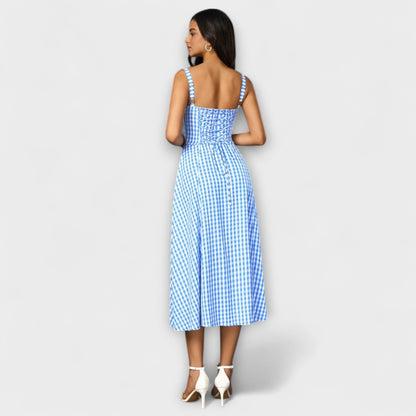 Hoffnung - Rüschentop-Kleid mit Schlitzdetail