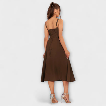 Hoffnung - Rüschentop-Kleid mit Schlitzdetail