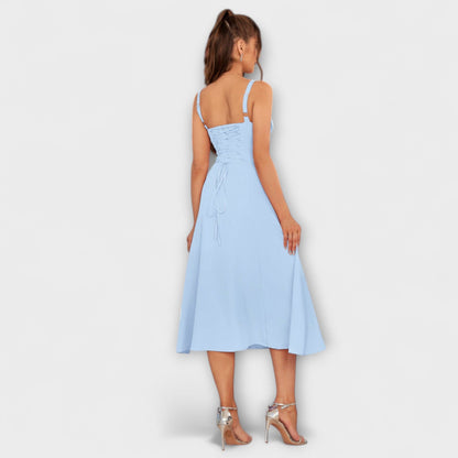 Hoffnung - Rüschentop-Kleid mit Schlitzdetail