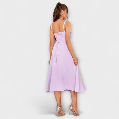 Hoffnung - Rüschentop-Kleid mit Schlitzdetail