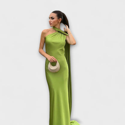 Schickes Off-Shoulder Halter Maxi Kleid