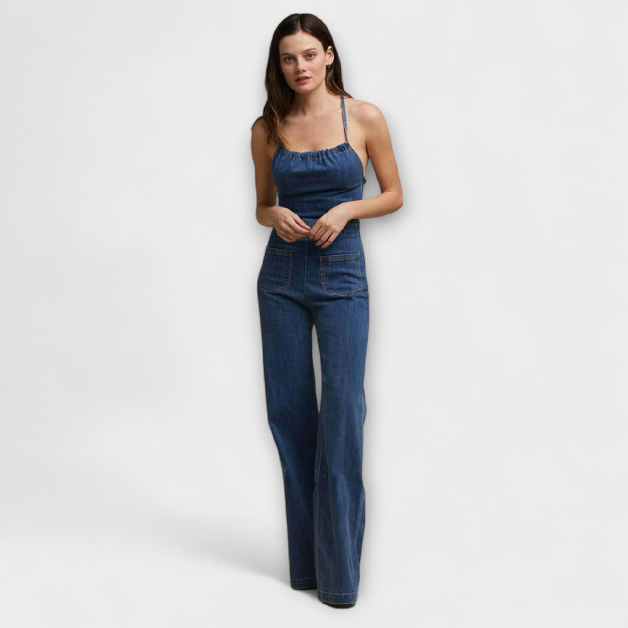 Julie - Jeans-Overall mit Bindungsdetail