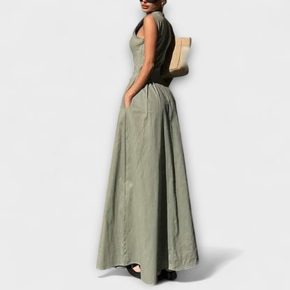 Ärmelloses, plissiertes Bodycon-Midikleid