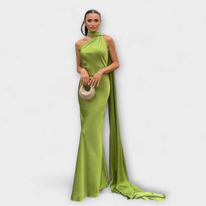Schickes Off-Shoulder Halter Maxi Kleid