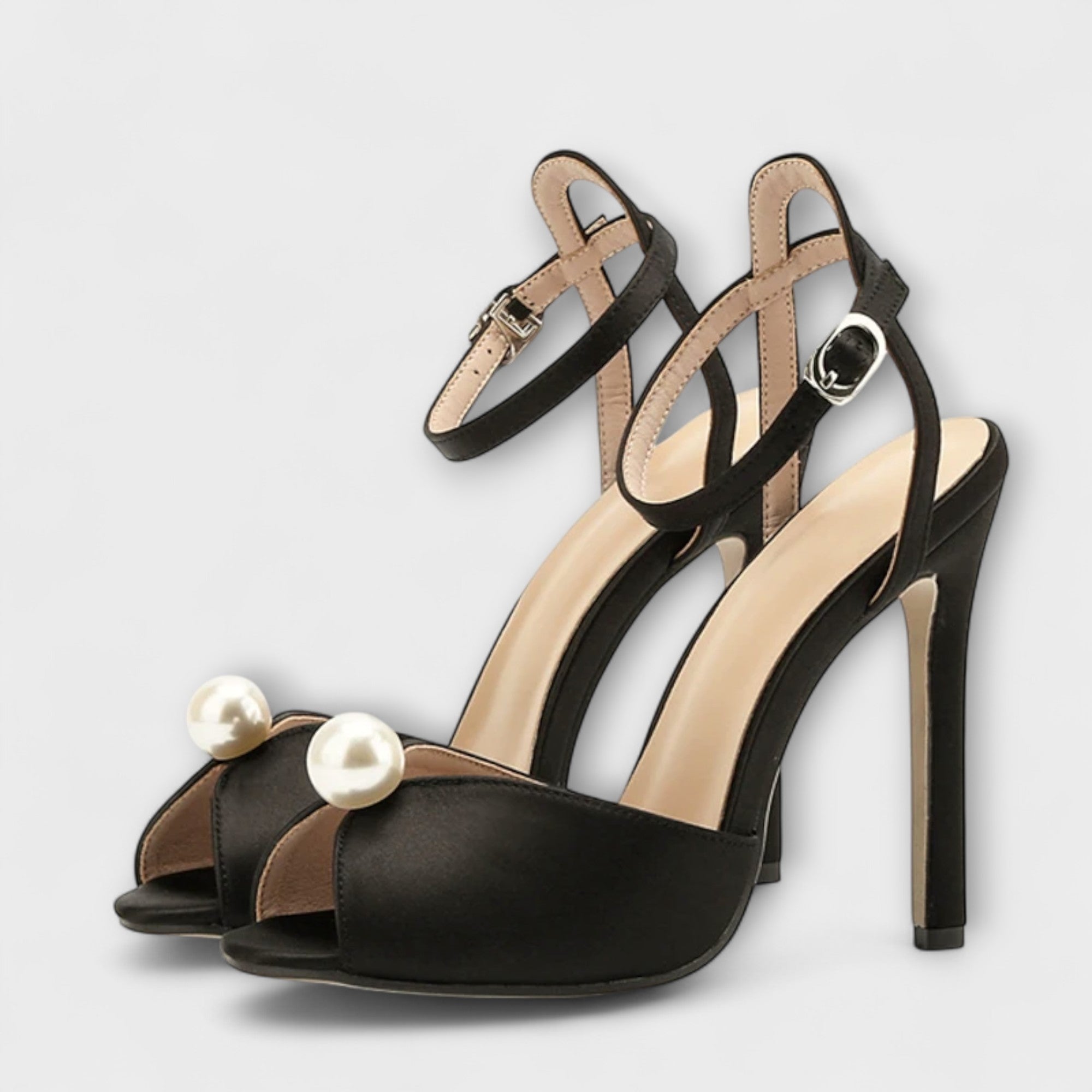 Liyke - Hochwertige Bequeme Seiden-Peep-Toe