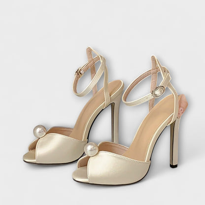 Liyke - Hochwertige Bequeme Seiden-Peep-Toe