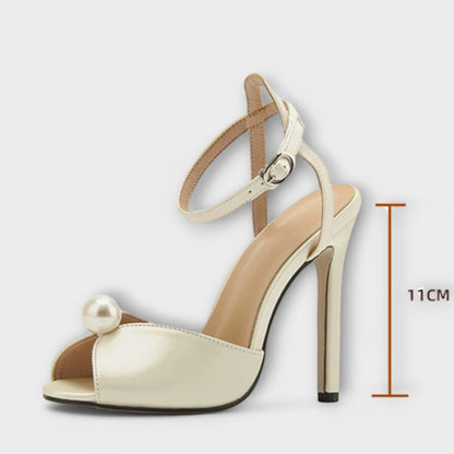 Liyke - Hochwertige Bequeme Seiden-Peep-Toe
