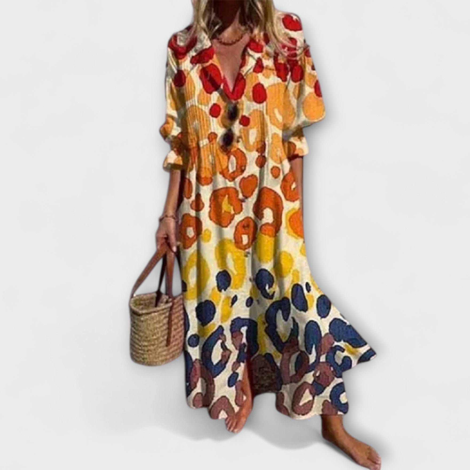 Lila - Schmeichelhaftes Maxi-Kleid mit Bauchbedeckung