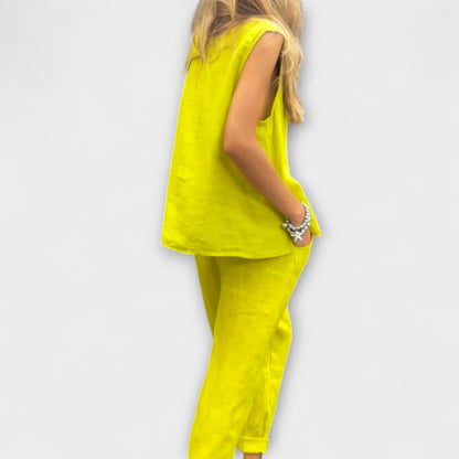 Jennifer - Entspanntes Baumwoll-Leinen-Outfit