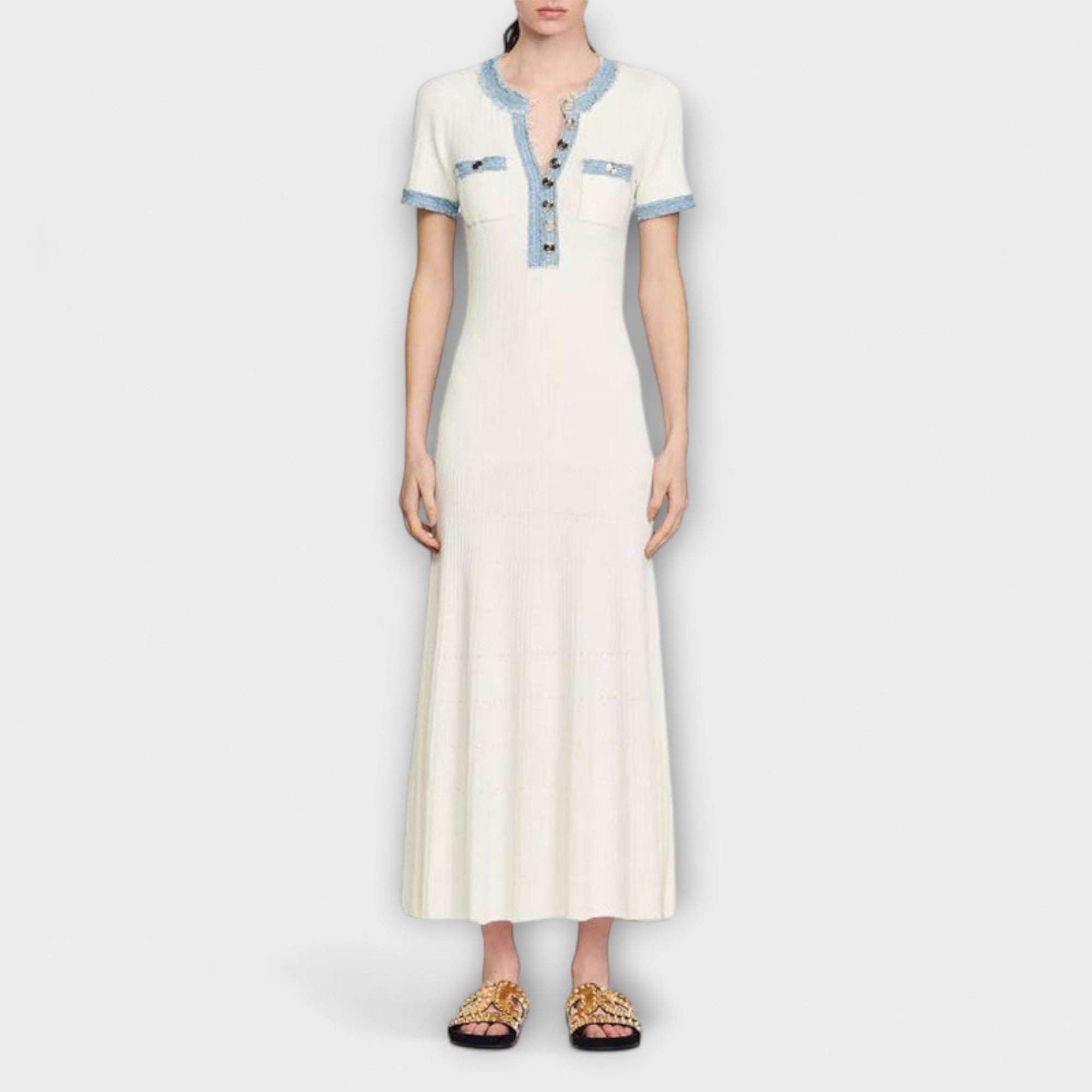 Alecia - Strukturierter Maxikleid