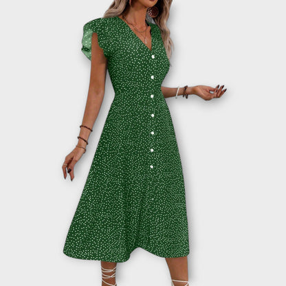 Schickes Polka Dot Midi-Kleid