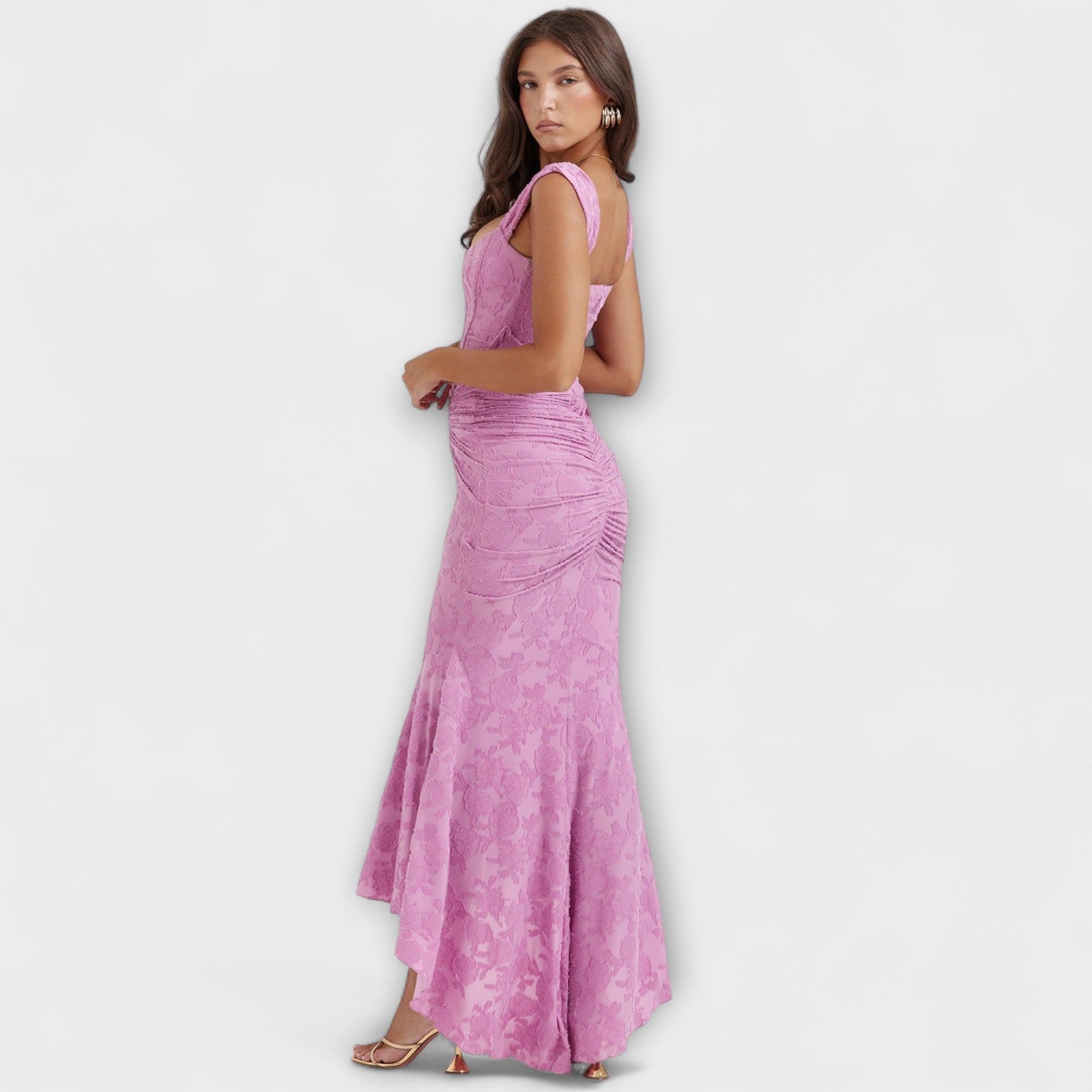 Renske - Langes Kleid mit elegantem und raffiniertem Korsett