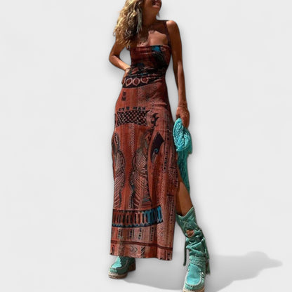 Gebühr - Einzigartiges Midi-Kleid mit Schalkragen