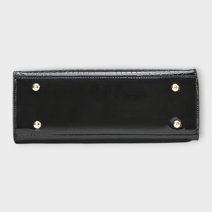 Aurellia. - Handtasche im glänzenden Krokodilleder-Muster