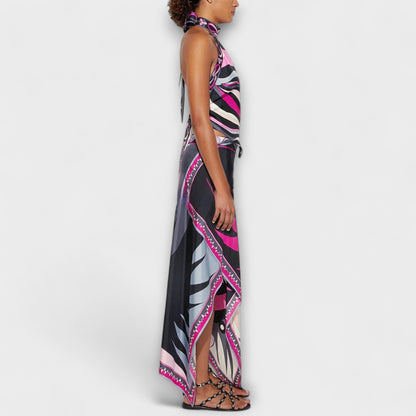 Everly - Set aus Haltertop und asymmetrischem Midirock