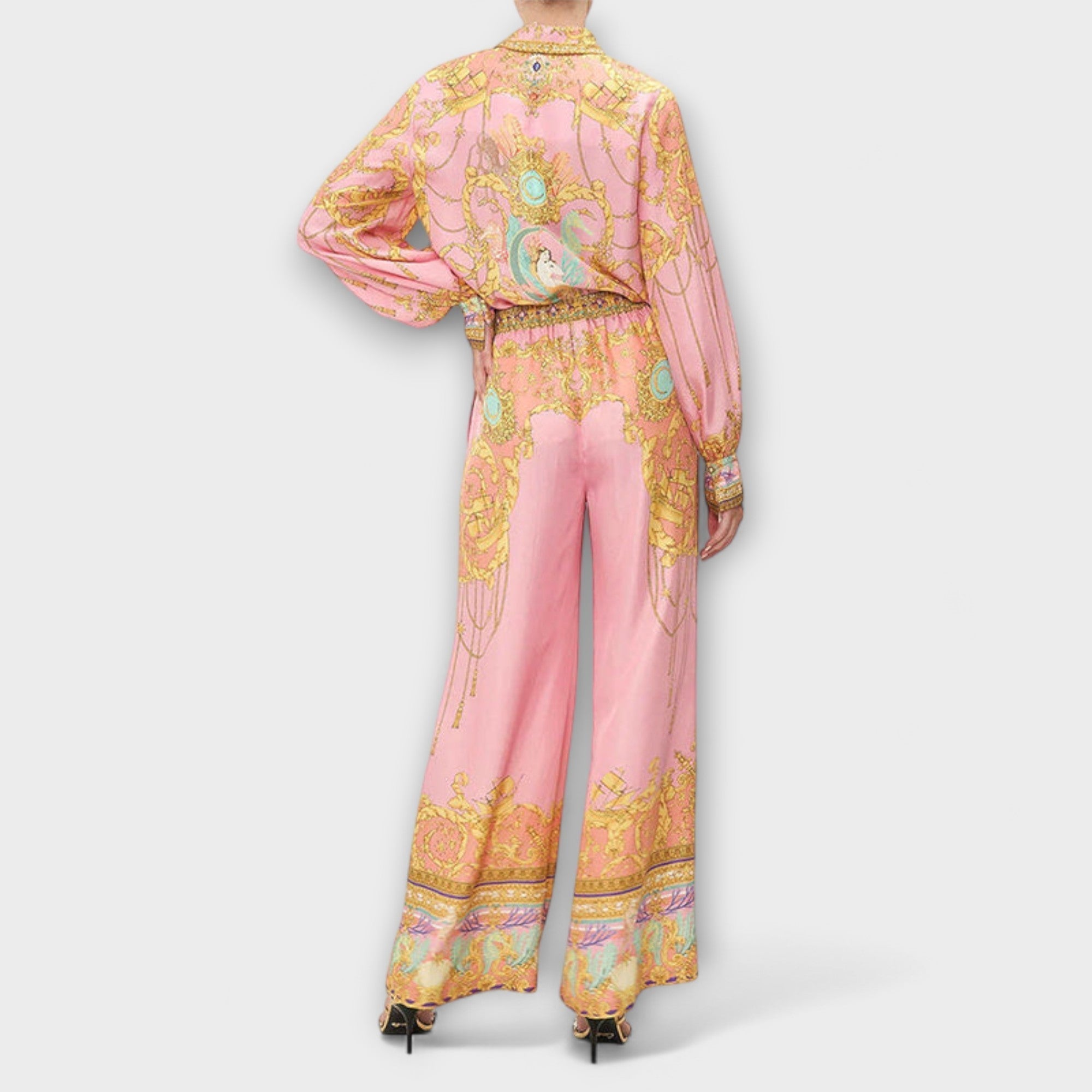 Sage - Entspanntes Shirt mit Meerjungfrau-Motiv und elastischer Bundhose Set