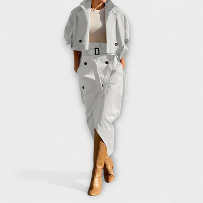 Lyra - Eleganter Midi-Rock mit Taschen