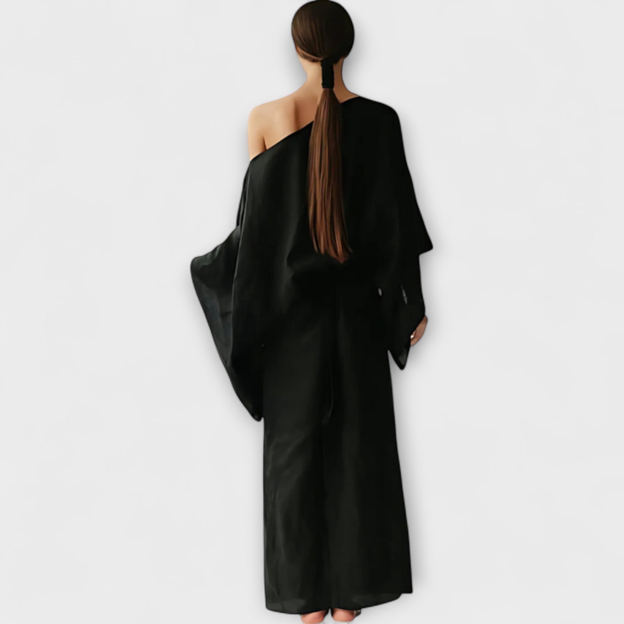 Dana - Kimono-Kleid aus Leinen und Baumwolle