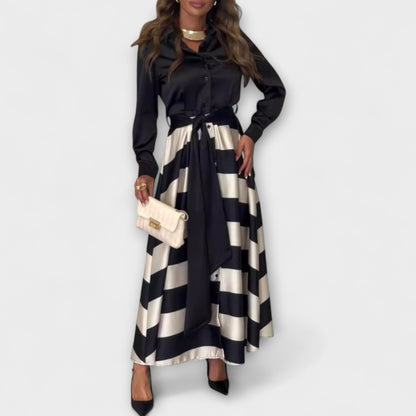 Hedda - Langarm Hemdkleid mit Gürtel