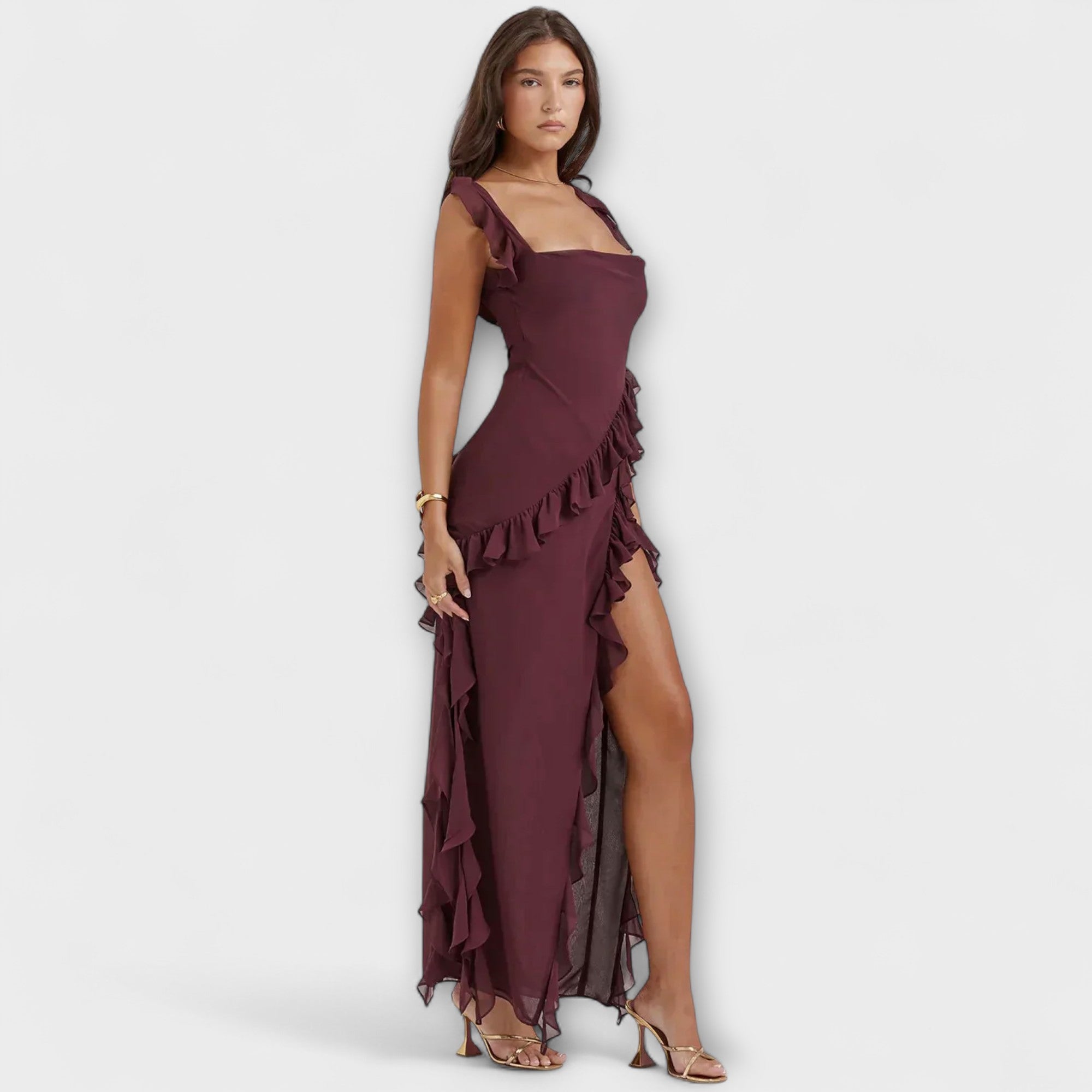 Lara - Stylisches Maxikleid mit Schlitz