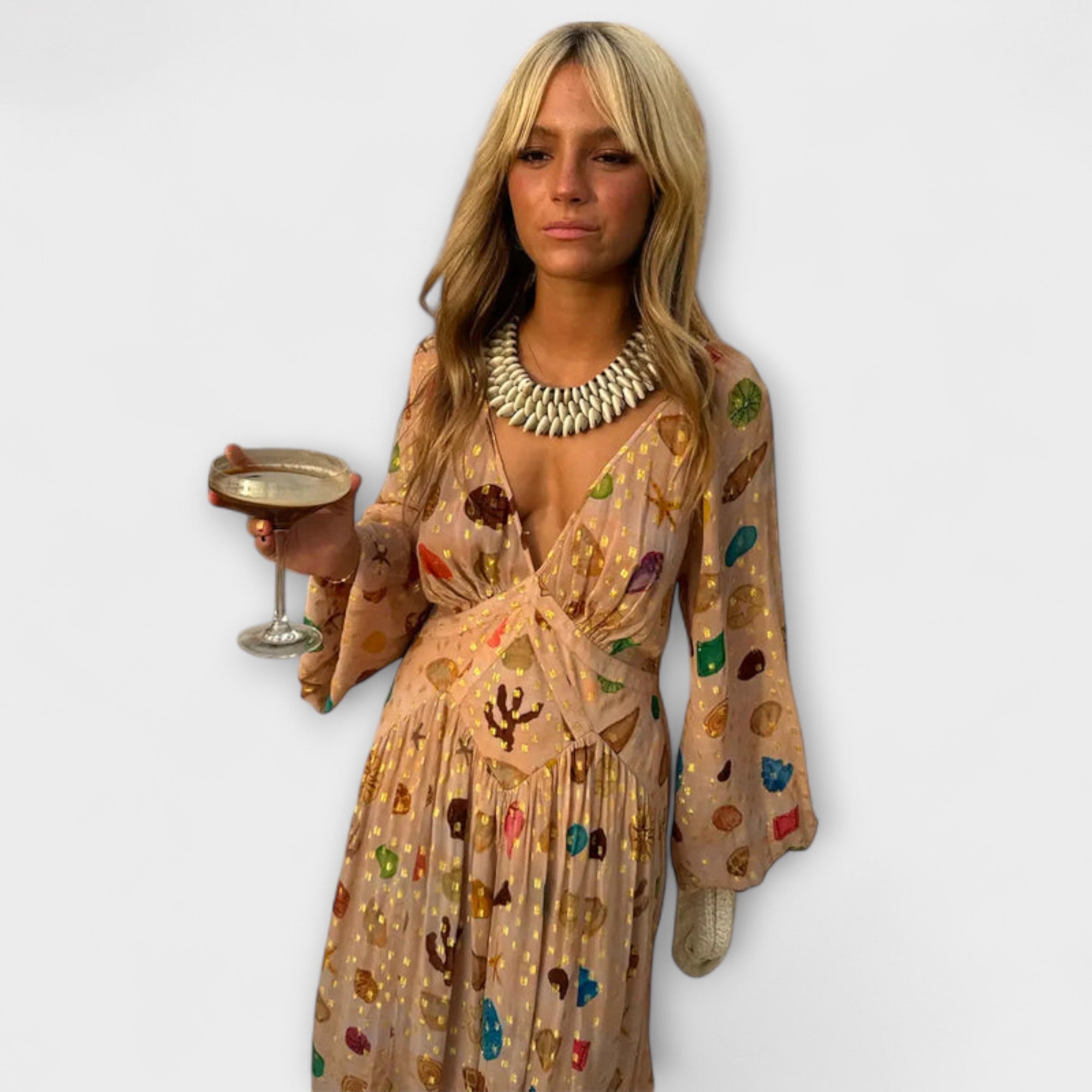 Lauren - Petite Muschel-Print Kleid