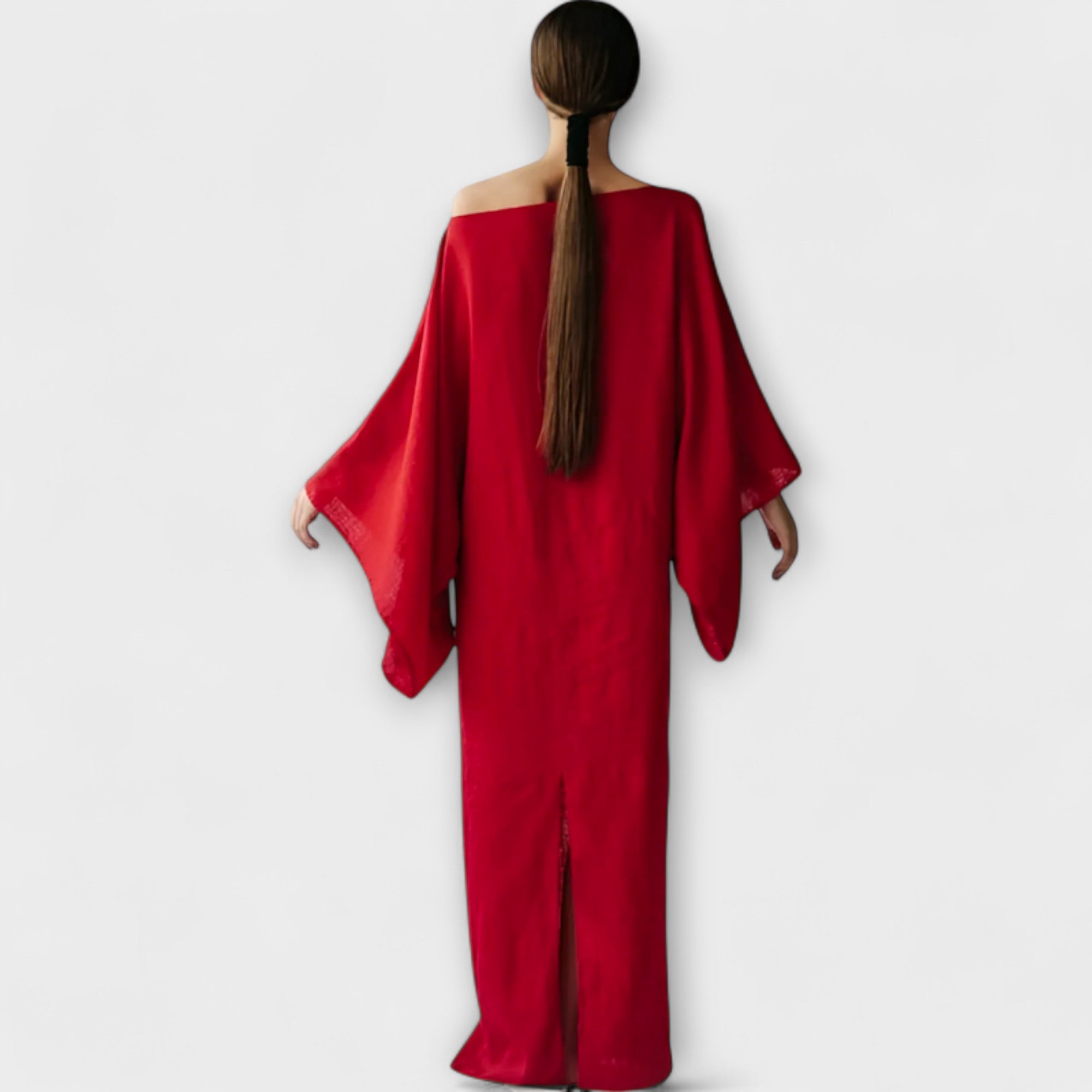 Dana - Kimono-Kleid aus Leinen und Baumwolle