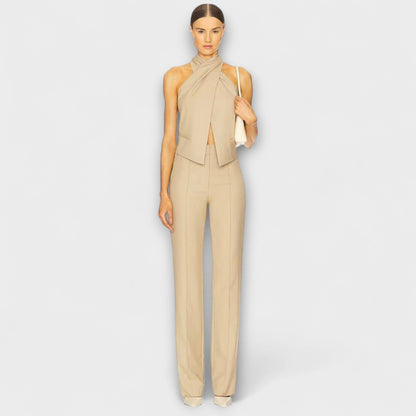 Juni - Crisscross Halter Neck Tank Top